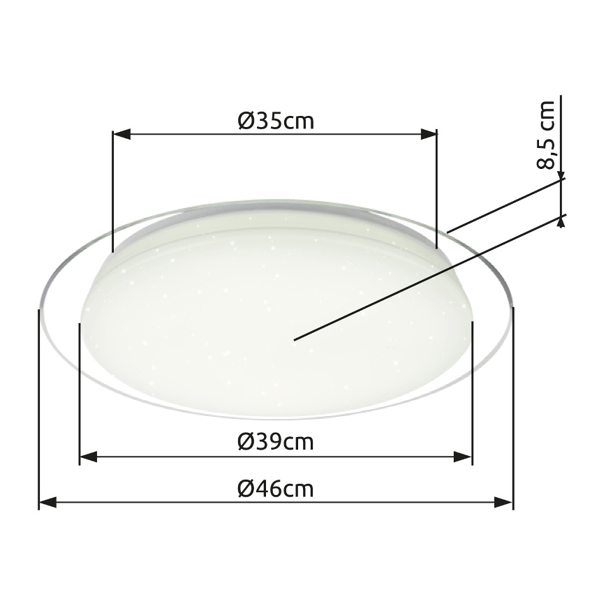 Globo - LED Plafon ściemnialny LED/30W/230V 3000-6500K + zdalne sterowanie
