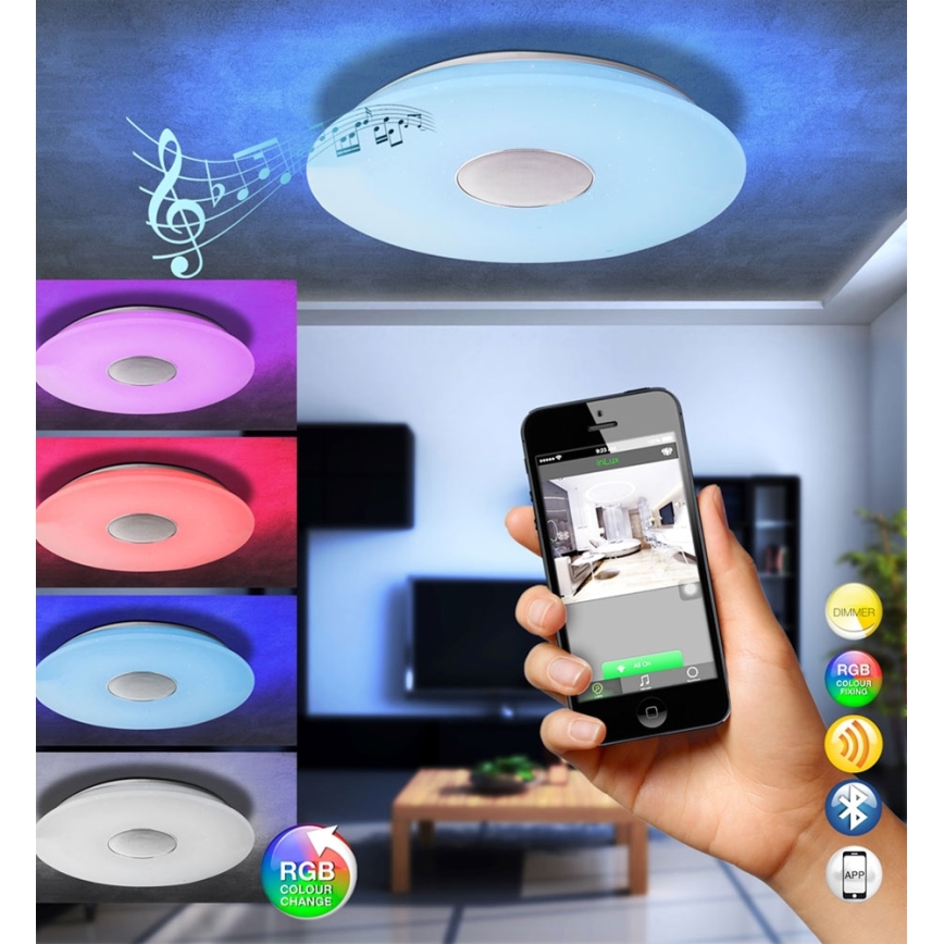 GLOBO 41329N - RGB LED Plafon z pilotem NICOLE 1xLED/50W/230V