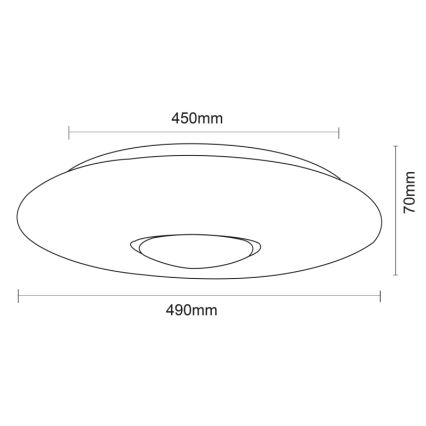 Globo - Ściemnialna lampa sufitowa RGBW LED/40W/230V 3000-6500K + pilot zdalnego sterowania