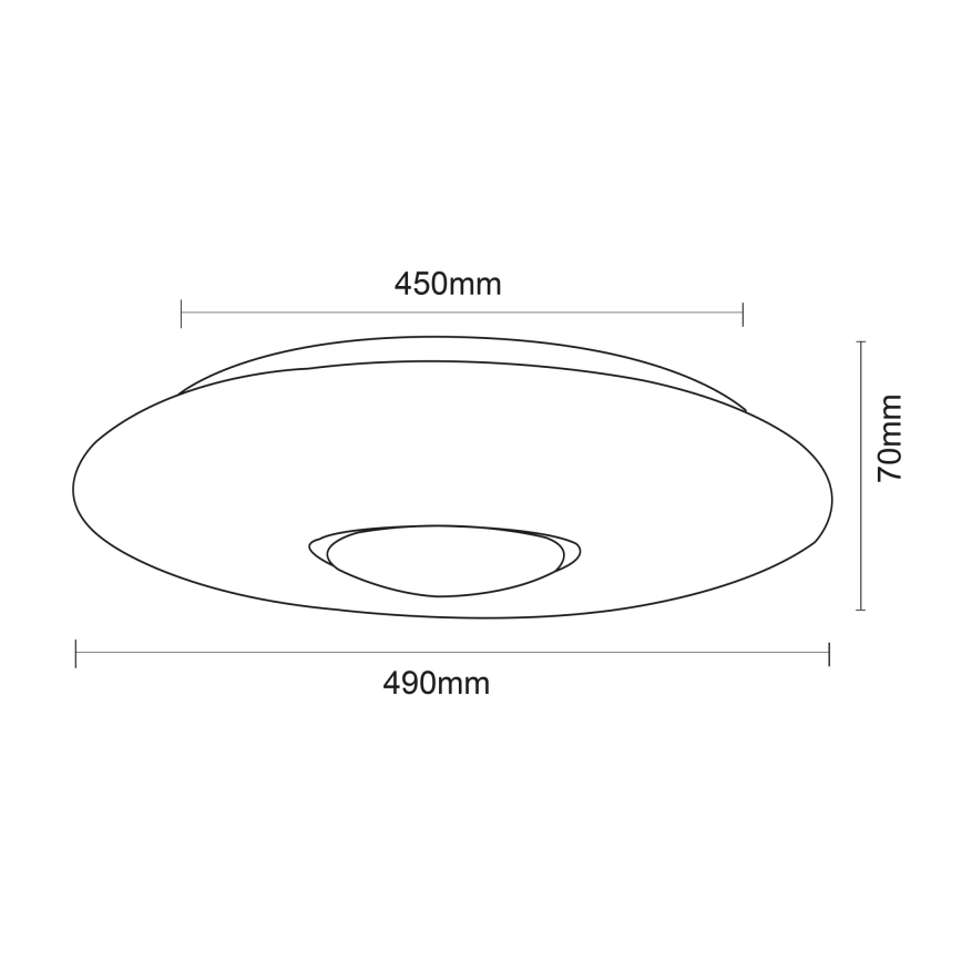 Globo - Ściemnialna lampa sufitowa RGBW LED/40W/230V 3000-6500K + pilot zdalnego sterowania