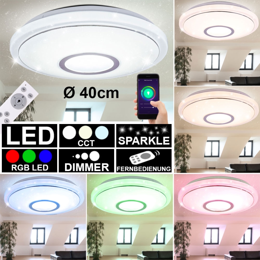 Globo - Ściemnialna lampa sufitowa RGBW LED/16W/230V 2700-6500K WiFi Tuya + pilot zdalnego sterowania