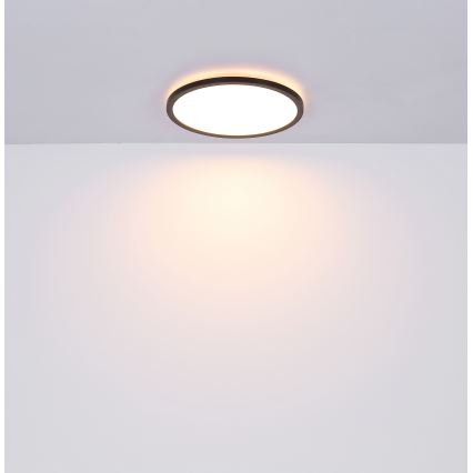 Globo - LED Ściemnialny plafon łazienkowy LED/18W/230V śr. 29,4 cm IP44 czarny