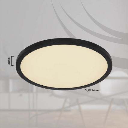 Globo - LED RGB Plafon łazienkowy ściemnialny LED/18W/230V 3000-6000K + pilot zdalnego sterowania IP44 czarny