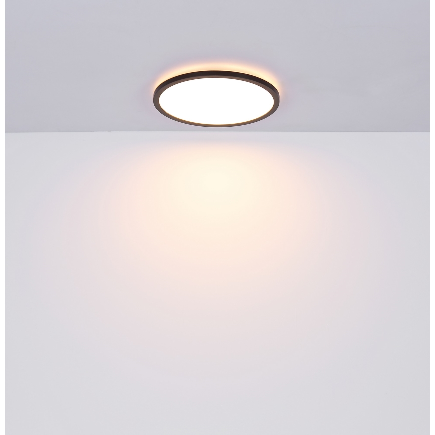 Globo - LED Ściemnialny plafon łazienkowy LED/24W/230V śr. 42 cm IP44 czarny