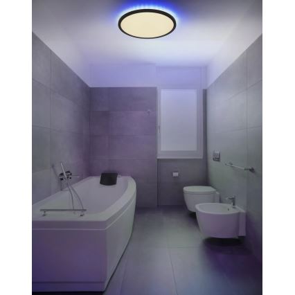 Globo - LED RGB Plafon łazienkowy ściemnialny LED/21W/230V 3000-6000K + pilot zdalnego sterowania IP44 czarny