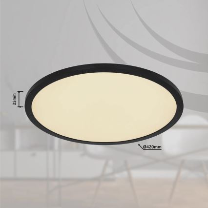 Globo - LED RGB Plafon łazienkowy ściemnialny LED/21W/230V 3000-6000K + pilot zdalnego sterowania IP44 czarny