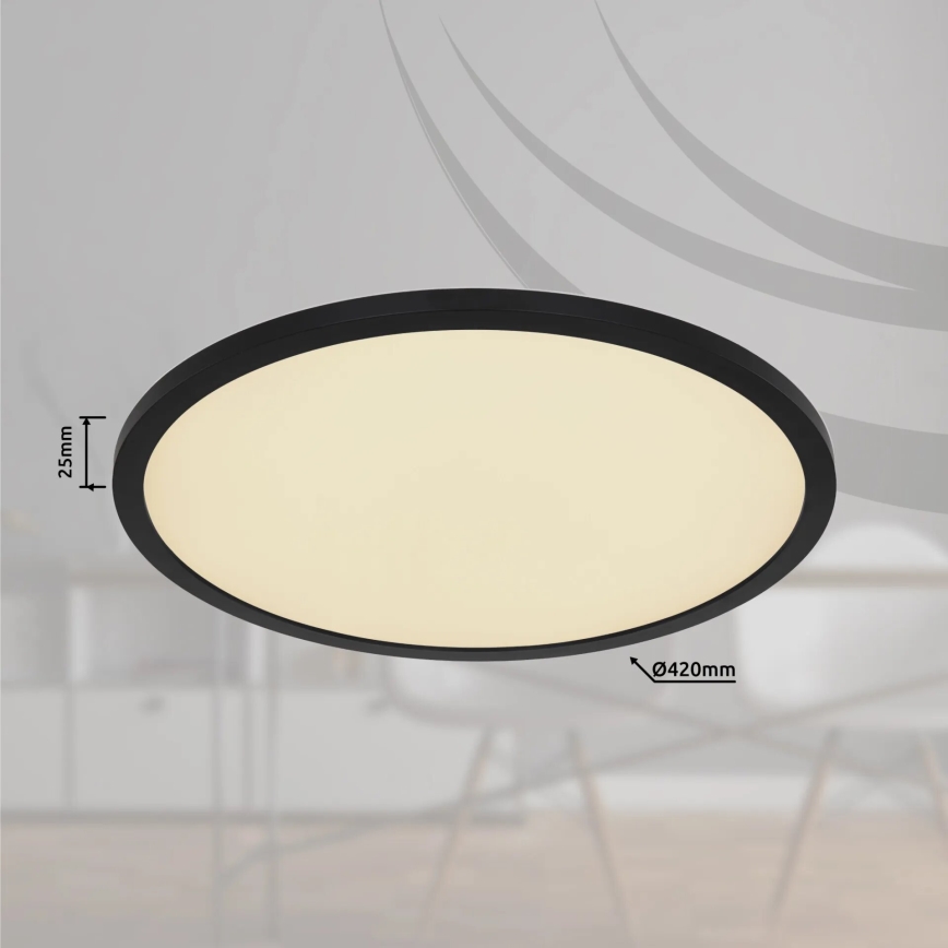 Globo - LED RGB Plafon łazienkowy ściemnialny LED/21W/230V 3000-6000K + pilot zdalnego sterowania IP44 czarny