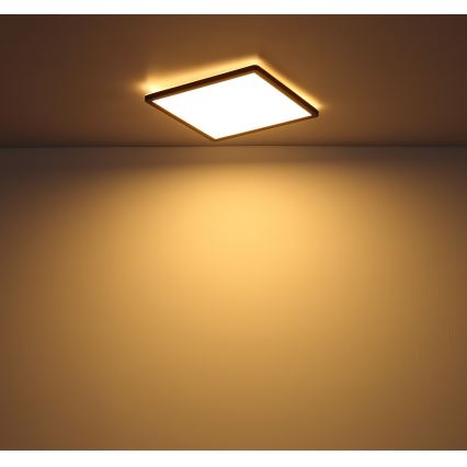 Globo - LED Ściemnialny plafon łazienkowy LED/18W/230V 29,4x29,4 cm IP44 czarny