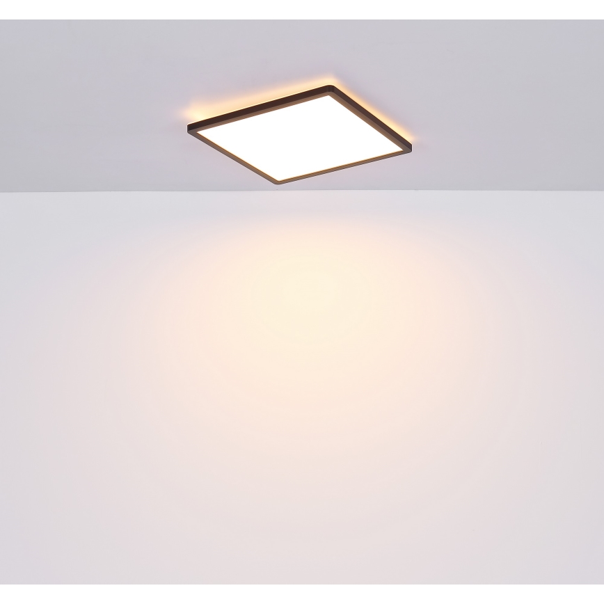 Globo - LED Ściemnialny plafon łazienkowy LED/18W/230V 29,4x29,4 cm IP44 czarny