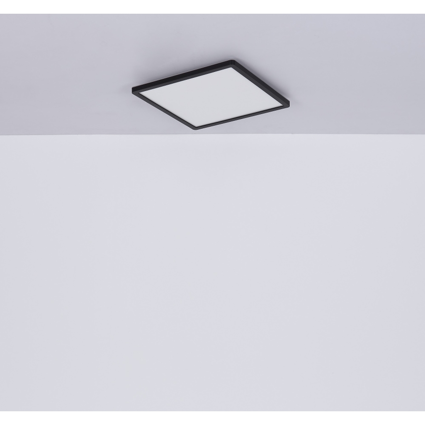 Globo - LED Ściemnialny plafon łazienkowy LED/18W/230V 29,4x29,4 cm IP44 czarny