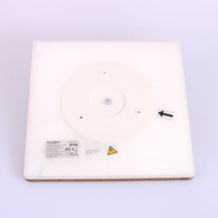 Globo - LED Ściemnialny plafon łazienkowy LED/18W/230V 29,4x29,4 cm IP44 brązowy