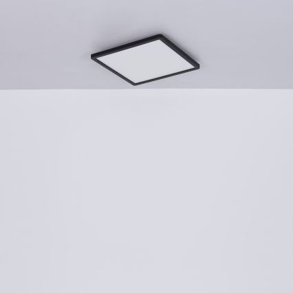 Globo - LED Ściemnialny plafon łazienkowy LED/24W/230V 42x42 cm IP44 czarny