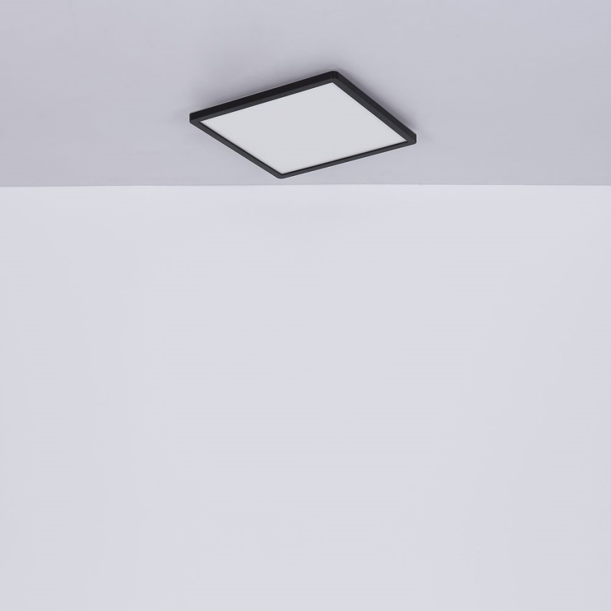 Globo - LED Ściemnialny plafon łazienkowy LED/24W/230V 42x42 cm IP44 czarny