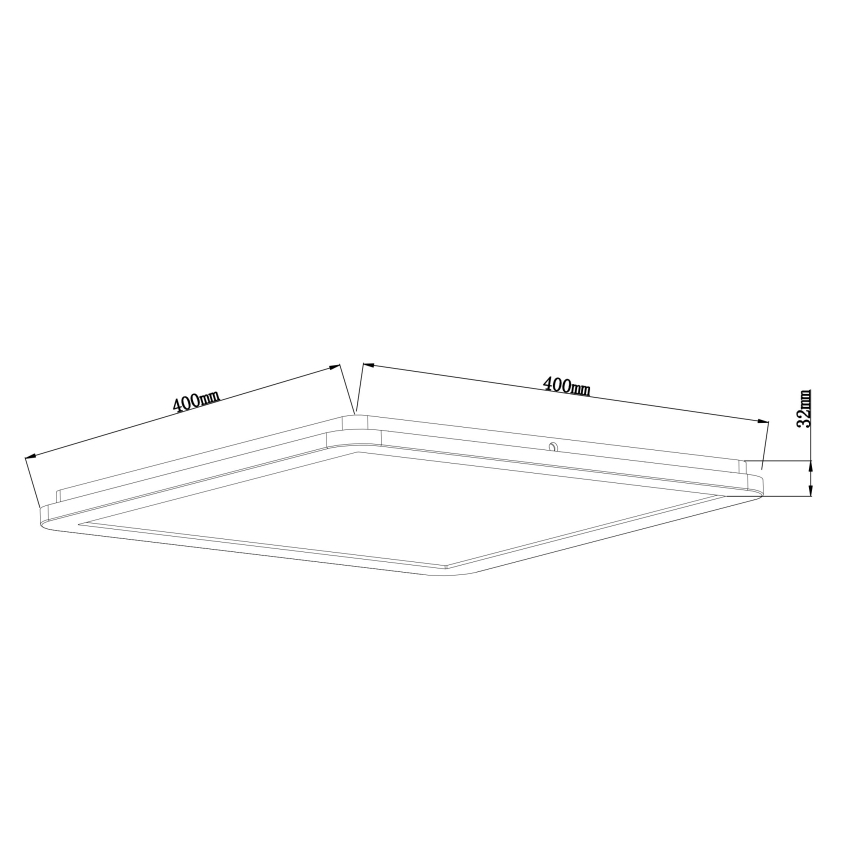 Globo - LED Ściemnialny plafon łazienkowy LED/24W/230V 42x42 cm IP44 czarny