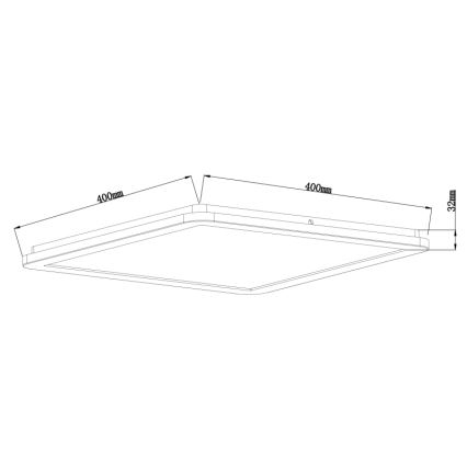 Globo - LED Ściemnialny plafon łazienkowy LED/24W/230V 42x42 cm IP44 biały