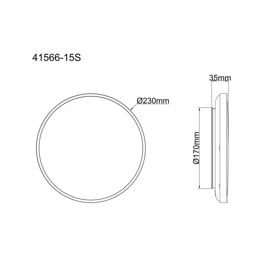Globo - LED Plafon LED/15W/230V 4000K śr. 23 cm czarny