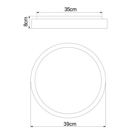 Globo - LED Plafon ściemnialny LED/18W/230V + pilot zdalnego sterowania