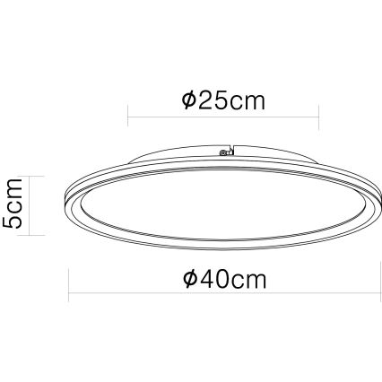 Globo - LED Plafon LED/39W/230V śr. 40 cm