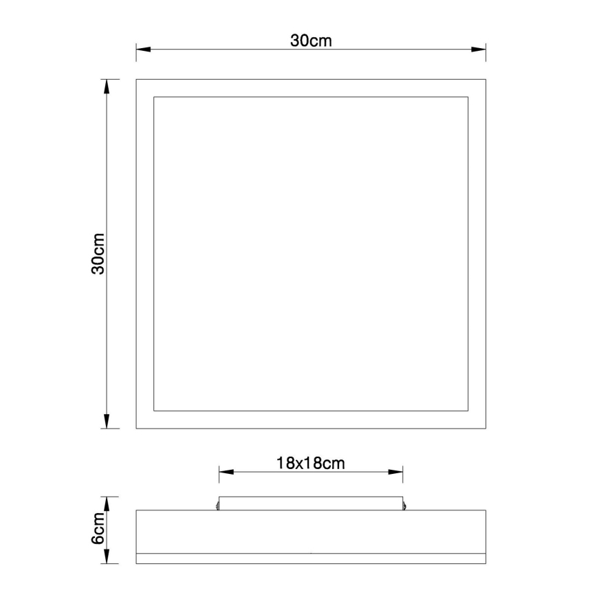 Globo - LED Plafon LED/12W/230V 3000K 30x30 cm