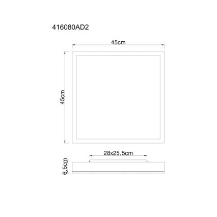 Globo - LED Plafon LED/24W/230V 3000K 45x45 cm