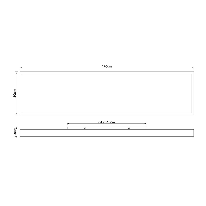 Globo - oprawa sufitowa LED/36W/230V 2700-6500K 30x120 cm + pilot zdalnego sterowania