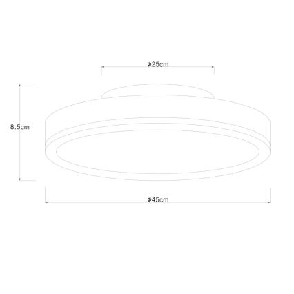 Globo - Ściemialna oprawa sufitowa LED/24W/230V 3000-6500K śr. 45 cm