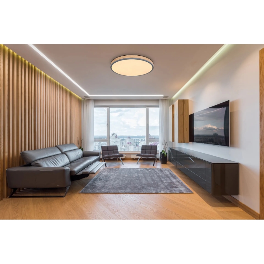 Globo - LED Plafon ściemnialny LED/40W/230V 2700-6500K śr. 60 cm + pilot zdalnego sterowania brązowy/szary