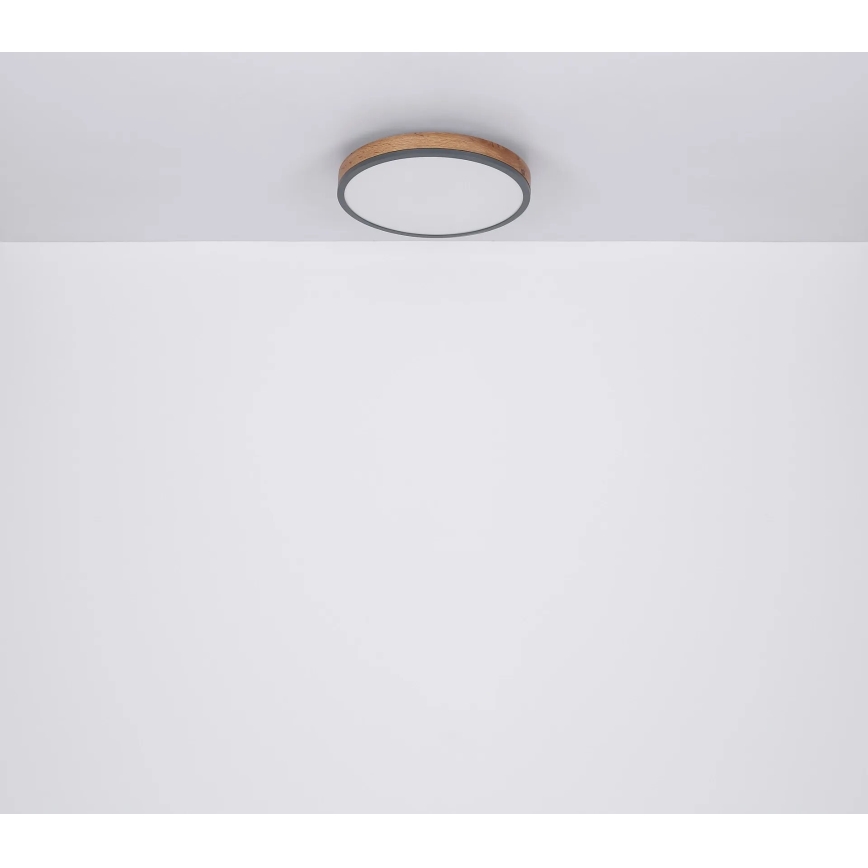 Globo - LED Plafon ściemnialny LED/40W/230V 2700-6500K śr. 60 cm + pilot zdalnego sterowania brązowy/szary