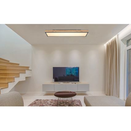 Globo - Lampa sufitowa LED/36W/230V 2700-6500K brązowo-szara z pilotem, z funkcją ściemniania