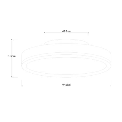 Globo - LED Plafon LED/24W/230V śr. 45 cm brązowy