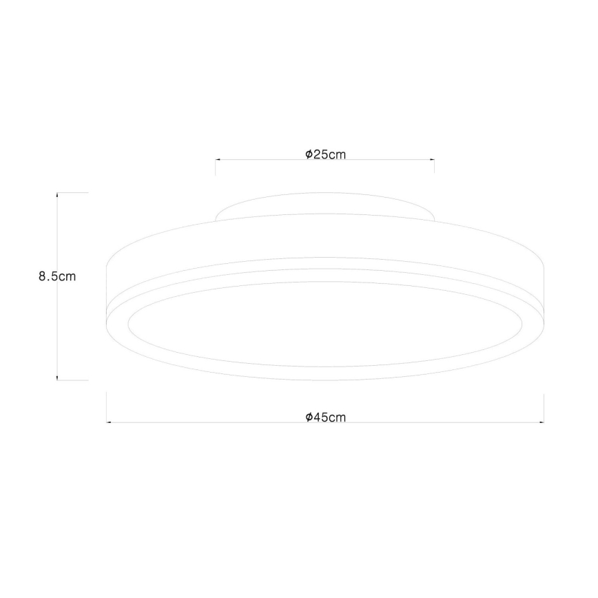 Globo - LED Plafon LED/24W/230V śr. 45 cm brązowy