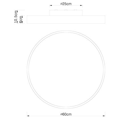 Globo - LED Plafon ściemnialny LED/48W/230V + pilot