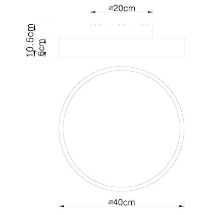 Globo - LED Plafon ściemnialny LED/24W/230V + pilot