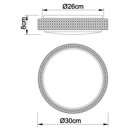 Globo - LED Plafon LED/12W/230V 2700/4200/6500K śr. 30 cm