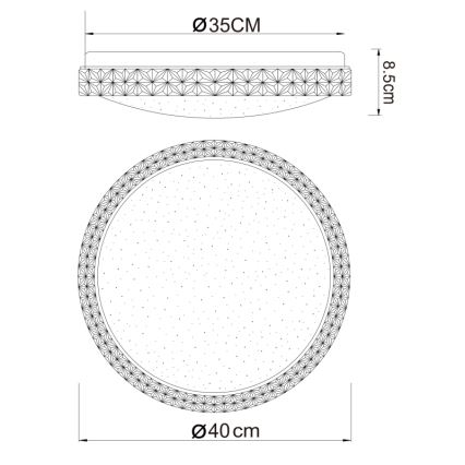 Globo - LED Plafon LED/22W/230V 2700/4200/6500K śr. 40 cm