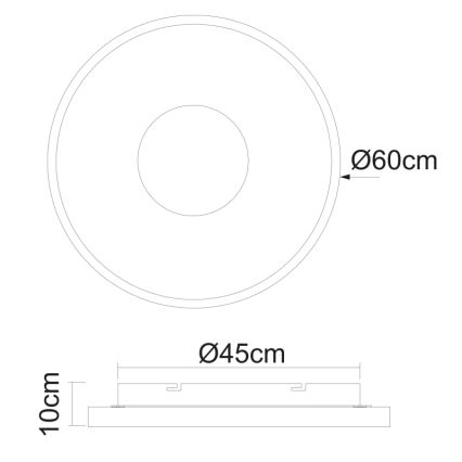 Globo - LED Plafon ściemnialny LED/42W/230V + pilot zdalnego sterowania