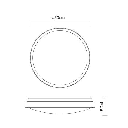 Globo - LED Plafon LED/12W/230V 3000/4500/6000K śr. 30 cm