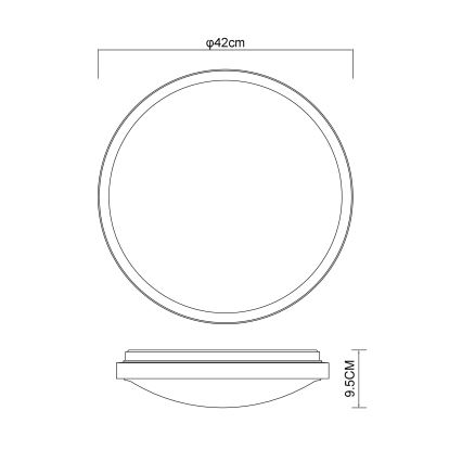 Globo - LED Plafon LED/24W/230V 3000/4500/6000K śr. 42 cm