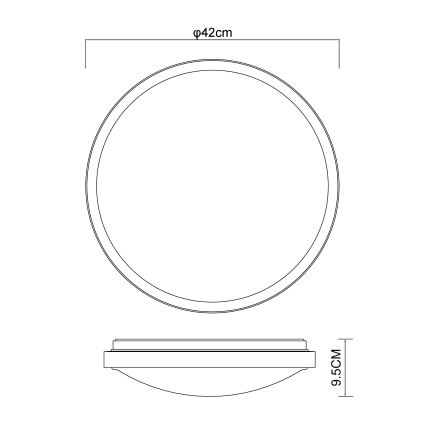 Globo - LED Plafon LED/24W/230V 3000/4500/6000K śr. 42 cm