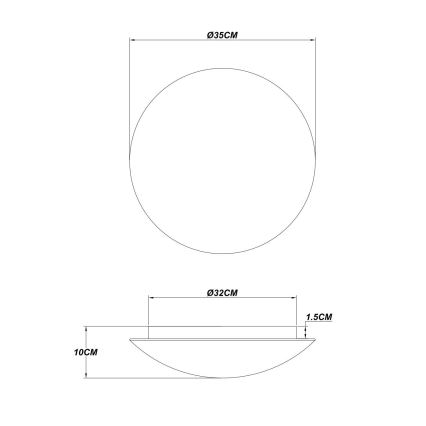 Globo - Lampa sufitowa LED/24W/230V 3000K śr. 35 cm
