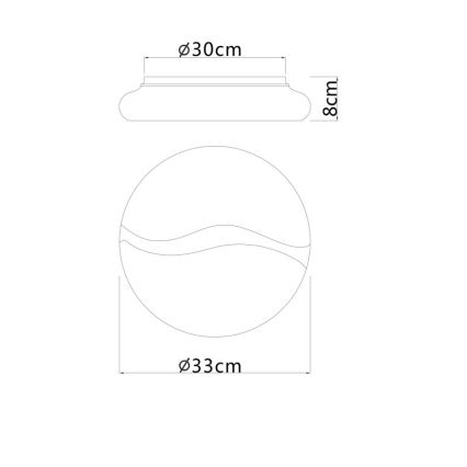 Globo - LED Plafon LED/24W/230V 3000/4200/6000K śr. 33 cm