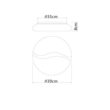 Globo - LED Plafon LED/24W/230V 3000/4200/6000K śr. 39 cm