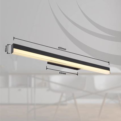 Globo - LED Kinkiet LED/12W/230V 3000/6000K 60 cm czarny