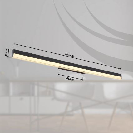 Globo - LED Kinkiet LED/18W/230V 3000/6000K 80 cm czarny