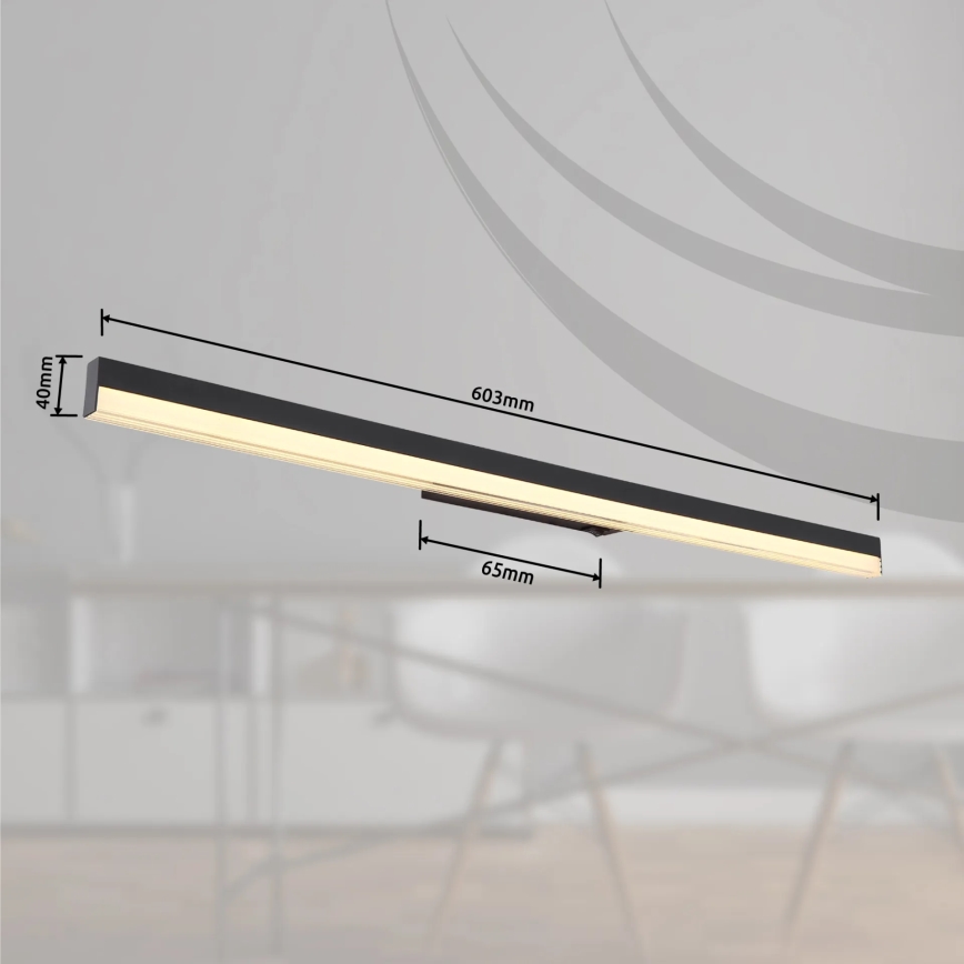 Globo - LED Kinkiet LED/18W/230V 3000/6000K 80 cm czarny