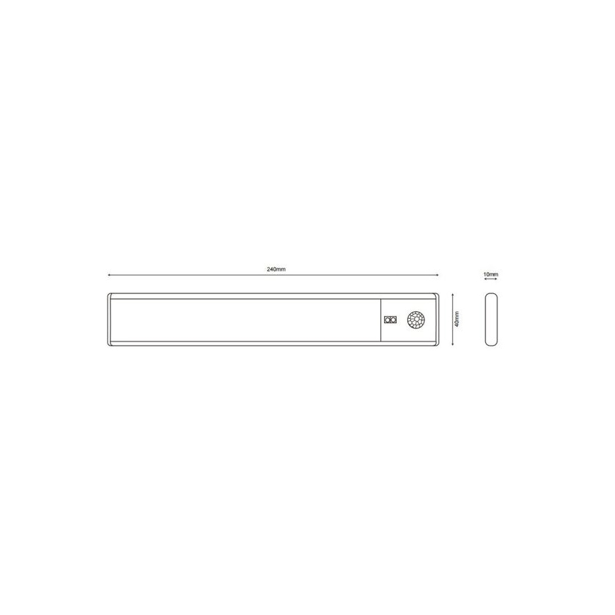 Globo - LED regulowane podszafkowe oświetlenie ładowalne LED/1,4W/5V 4000K 1100 mAh 24 cm