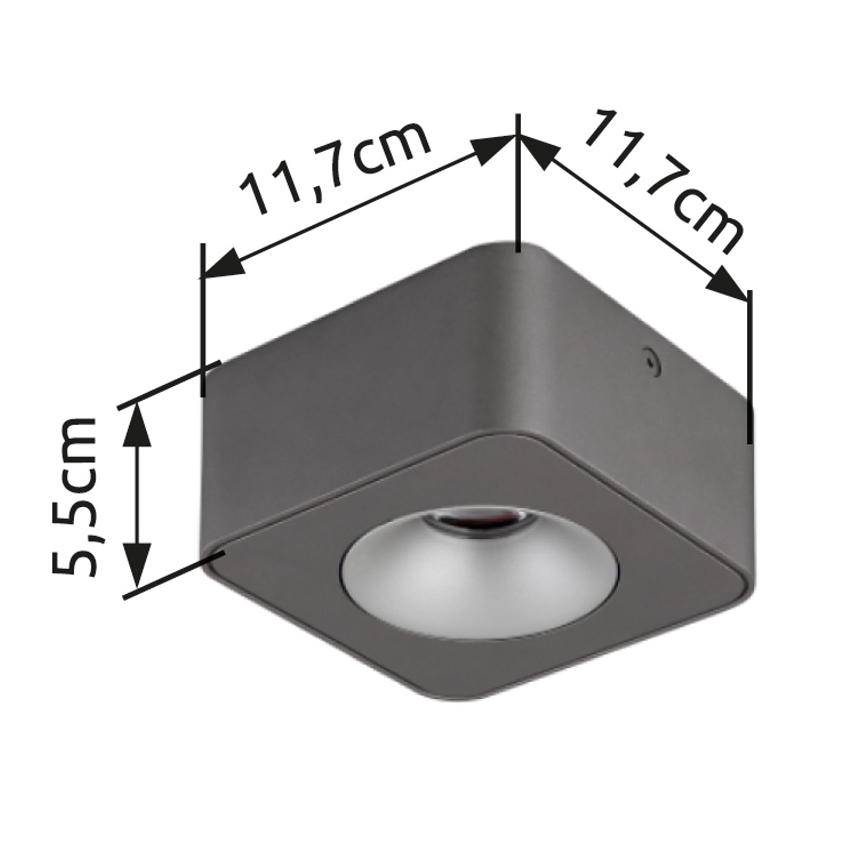 Globo - LED Plafon LED/6,5W/230V 11,7x11,7 cm