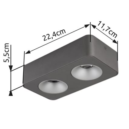 Globo - LED Plafon LED/11W/230V 11,7x22,4 cm