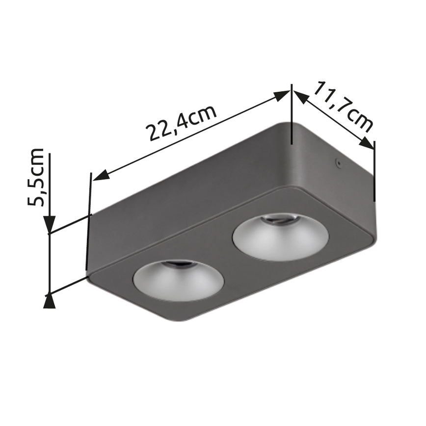 Globo - LED Plafon LED/11W/230V 11,7x22,4 cm