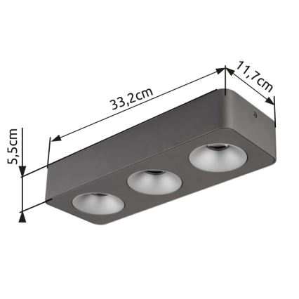 Globo - LED Plafon LED/14W/230V 11,7x33,2 cm